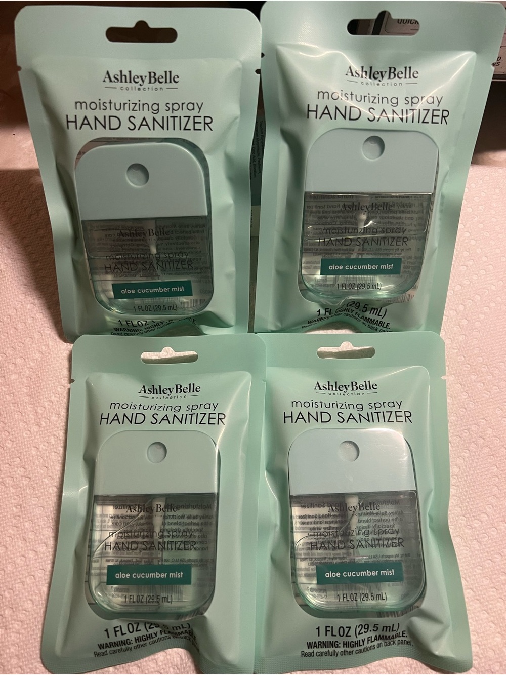 AshleyBelle Moisturizing Spray Hand Sanitizer - Aloe Cucumber Mist (Mint)